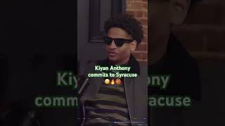 Kiyan Anthony commits to Syracuse 😳🔥🏀 viral fyp basketball Melo [upl. by Vera907]