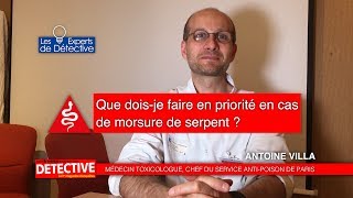 Que doisje faire en priorité en cas de morsure de serpent [upl. by Gorlicki827]