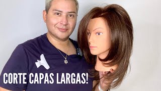 Corte capas largas Long layered haircut [upl. by Mccahill]