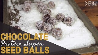 How To Make Chocolate Protein Super Seed Balls  Vegan Recipe [upl. by Artemahs405]