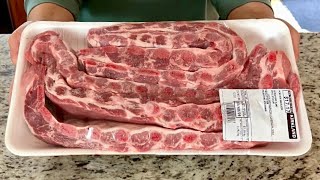 Costco Pork Side Ribs  Costco2024  Pork Side Ribs  Costco Meat Recipes  ASMR cooking [upl. by Aerdnod]