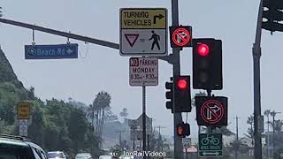 81424 Pre Amtrak Pacific Surfliner 573 rolls through Capistrano Beach ft doubleheader [upl. by Grider]