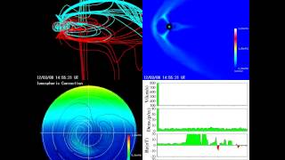 382012  NICT magnetosphere view  Xclass solar flare reaches earth [upl. by Linzer426]