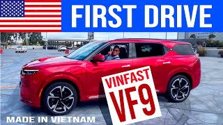 First Drive a VinFast VF9 fullsize ESUV imported from Vietnam at Hillsdale Showroom California [upl. by Alisander]