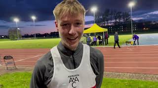 Max Abernethy on debut 10000m race leading to Scottish Senior gold medal [upl. by Ihel]