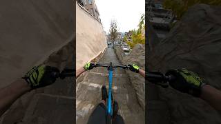 Urban freeride  slippery stairs😬mtb urbanfreeride urbandownhill downhill enduromtb bike [upl. by Larrie]