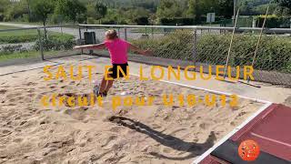 Circuit pour apprentissage du saut en longueur en U10U12  EJCA [upl. by Harolda]