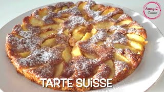 Tarte suisse aux pommes 🍎 sans pâte feuilletée ni sablée [upl. by Euqnomod]