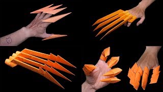 07 Easy Origami Claws  Como fazer garras de papel [upl. by Leber]