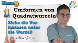 Wurzeln umformen  Klasse 9 ★ Übung 1 [upl. by Anyahs223]