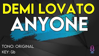 Demi Lovato  Anyone  Karaoke Instrumental  Lower [upl. by Ahsinan397]