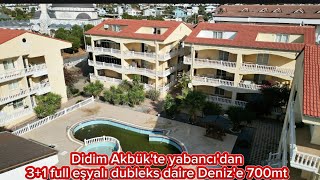 Didim Akbükte Denize 700mt yabancıdan 31 full eşyalı dubleks daire [upl. by Adorne]