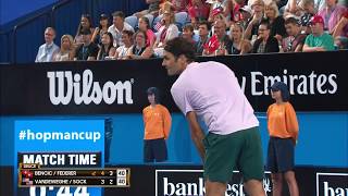 Switzerland v USA mixed doubles highlights RR  Mastercard Hopman Cup 2018 [upl. by Nicki]