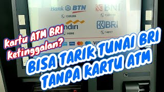 Cara tarik tunai BRI tanpa Kartu di ATM dengan BRIMO [upl. by Acinoj]