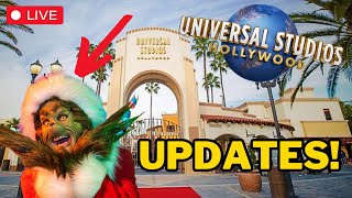 🔴Live LATEST UNIVERSAL STUDIOS UPDATES UniversalStudios Christmas Grinchmas Holiday Hollywood [upl. by Oicapot126]