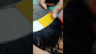 Hair patch per tape lagane ka tarika sikhen hai is video wig servicing patch service video shorts [upl. by Nnylsaj]