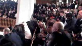 FUNERAL OF WOLVERHAMPTON JUDO LEGEND ELVIS GORDON SONG AMAZING GRACE [upl. by Fanning]