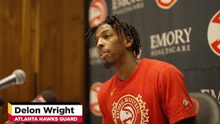 Delon Wright Atlanta Hawks 202122 Season Exit Interview [upl. by Quackenbush]