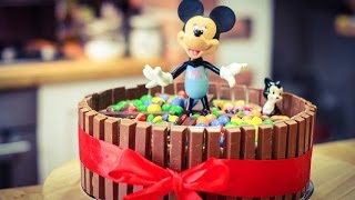 Myszka Minnie Tort Kit Kat MampMs Skittles Nutella Urodzinowy TORT Birthday cake [upl. by Barbette654]