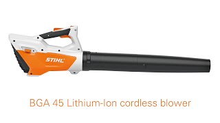 STIHL BGA 45 Cordless Leaf Blower Features amp Benefits  STIHL GB [upl. by Hu]