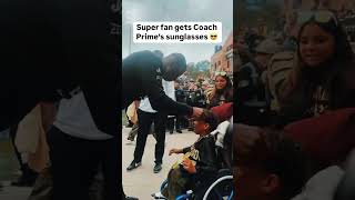 Super fan Gets CoachPrime sunglasses 😎 colorado deionsanders buffs coloradobuffs [upl. by Tema]