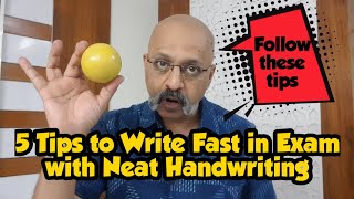 How to write fast in exam with good handwriting with pen  Hindi amp English  T S Sudhir [upl. by Irotal]