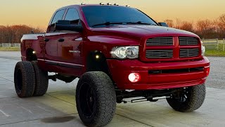 Lifted 3rd Gen Cummins Gets Massive Dually Wheels [upl. by Ylla]