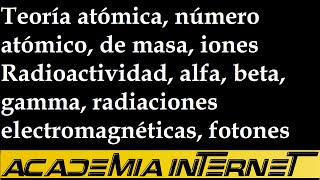 Teoría atómica radioactividad alfa beta gamma REM fotones [upl. by Rabiah121]