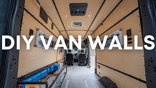 DIY CAMPER VAN WALLS W LTRACK 100 from scratch [upl. by Hildegarde841]