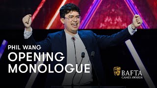 Phil Wangs hilarious opening monologue  BAFTA Games Awards 2024 [upl. by Arihday]