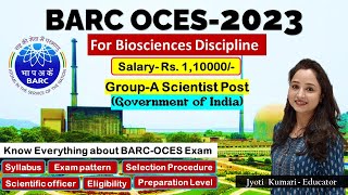 BARCOCES 2023 EXAM  BARC RECRUITMENT  SCIENTIST POST  Complete information [upl. by Buehrer663]