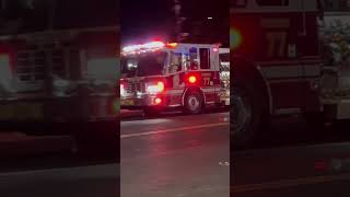 Bethpage Fire Department Engine 77 responding to a afa [upl. by Berriman450]