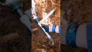 Repairing a leak at a water meter 💦 plumbing plumber shorts [upl. by Nifled]