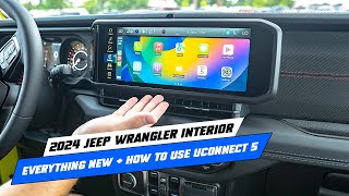 2024 Jeep Wrangler Interior  How to use UConnect 5 [upl. by Llerrot]