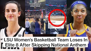 LSU Womens Basketball Gets DESTROYED For DISRESPECTING National Anthem Get Beat By Patriotic Iowa [upl. by Humpage]