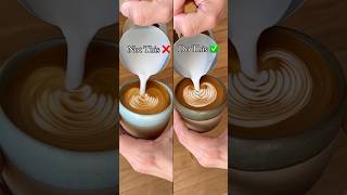 Contact angle is key Explanation in the comments 🔻 Latte Art Heart Tutorial latteart [upl. by Opalina]