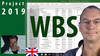 4 MS Project 2019 ● How to use WBS to number tasks ● Simple [upl. by Yellehs]