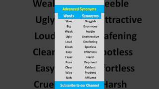 Advanced English Synonyms synonyms [upl. by Peri]