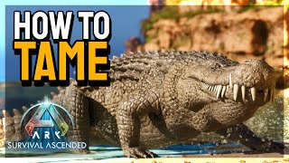 How To Tame The NEW Deinosuchus  Abilities in ARK Survival Ascended ASA [upl. by Nort246]