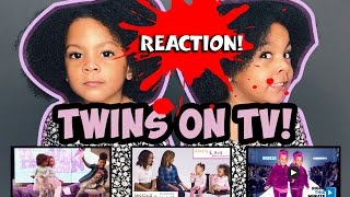 Twins React To Themselves On TV [upl. by Aoket]