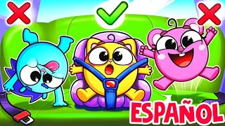 Canción de Abrocharse el Cinturón 🚗🚙🚕   Canciones Infantiles 🐱🐨🐰🐯 por Baby Zoo Español [upl. by Eetnahs646]