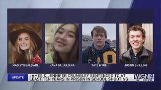 Michigan school shooter’s parents sentenced to at least 10 years in prison [upl. by Nerral]