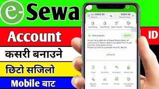 eSewa Account Kasari Banaune  How to Create Esewa Account  eSewa id Banaune Chhito Sajilo Tarika [upl. by Novick]