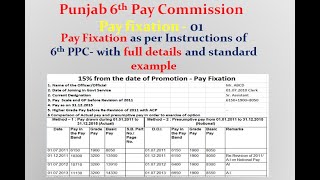 01Pay Fixation Series15 benefit from Date PromotionPay Fixation as per Punjab 6th Pay Commission [upl. by Nevag]