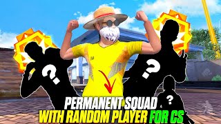 How to Make Permanent Squad with Random player for cs rank push  MONU KING [upl. by Leyla]