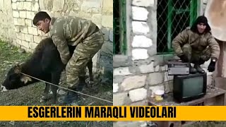 QARABAÄDA ESGERLERÄ°MÄ°ZÄ°N MARAQLÄ° VE GÃœLMELÄ° VÄ°DEOLARÄ°esgerlerimizin maceralari [upl. by Hammock658]