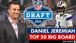 Daniel Jeremiah’s 2024 NFL Draft Big Board Top 50 Prospect Rankings Ft Caleb Williams amp Rome Odunze [upl. by Sibylle]