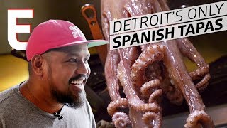 Grilled Octopus at Detroit’s Only Spanish Tapas Restaurant — Cooking In America [upl. by Ingalls]