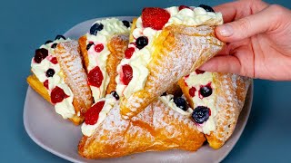 They will disappear in a minute Ideal creamy puff pastry dessert [upl. by Irtimd]