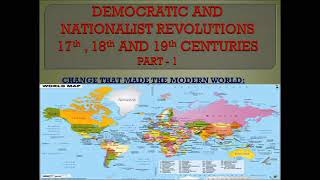 Democratic and Nationalist Revolutions 17th18th and 19th centuries  9th class social lesson [upl. by Atteuqcaj846]